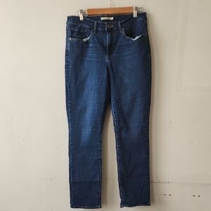 Signature by Levi Strauss Dark Blue Straight Leg Jeans